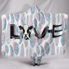 Cow Love Letter Hooded Blanket