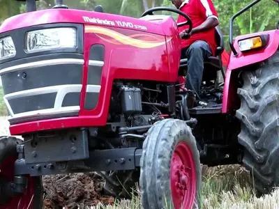 red lawn mower