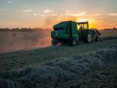 tractor on field